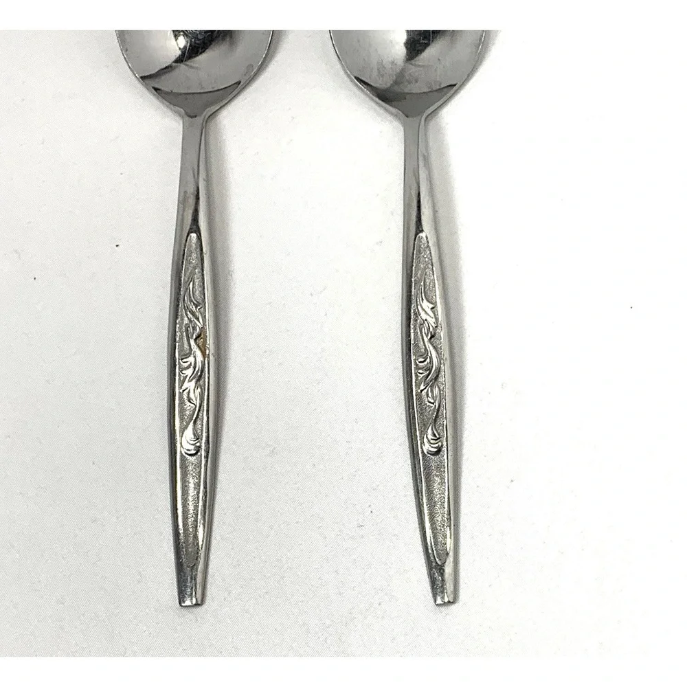 Lifetime Cutlery Stainless Table Spoon X2 Vintage Replacement Flatware Scroll